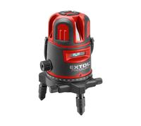 Láser de línea verde EXTOL, autonivelante cruzado, 1H x 4 V (+6D) 8823312