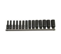 Laser Herramientas Métrico Juego de Llaves Vaso 0.6cmD 14pc Simple Hex 50mm Deep