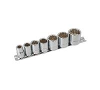 Laser Herramientas Whitworth Enchufe Juego 1cmD Bi Hex 12pt Acabado Satén 7pc