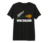 Laser Kiwi Flag New Zealand Flag Camiseta Premium