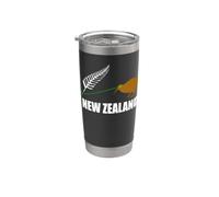 Laser Kiwi Flag New Zealand Flag Vaso térmico de acero inoxidable de doble pared