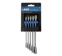 Laser TOOLS 3229 Juego de llaves poligonales y boca de trinquete plata