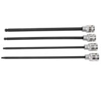 Laser Tools Extra Largo Bola Extremo Hex Llave de Vaso Juego 1.3cmD 4pc 6711