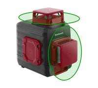 Láser verde FORTUM de línea 2D, autonivelante en cruz 4780214