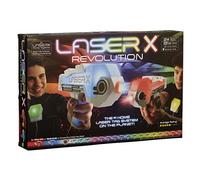 Laser X 88046 Revolution Double Blasters, Elige el Color de tu Equipo, explota más de 90 Metros, con Entrenador de Voz. Experiencia de Juego infrarroja de la Vida Real