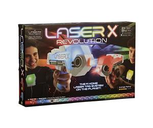 Laser X 88046 Revolution Double Blasters, Elige el Color de tu Equipo, explota más de 90 Metros, con Entrenador de Voz. Experiencia de Juego infrarroja de la Vida Real