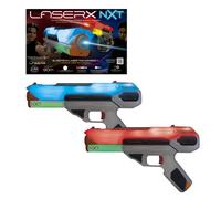 Laser X Next Level Pack Doble, Juego de Batalla Láser con 2 Pistolas Interactivas, Modos de Disparo Personalizables, Escudo de Energía, +6 años, Bizak (62947728)