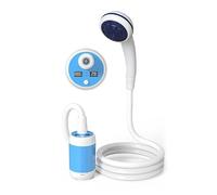 Laserbeak Ducha portátil de camping con carga rápida PD y adaptador de coche de 12 V, bomba de ducha USB-C a USB-C para exteriores con filtro integrado, manguera de 1,8 m para camping, RV, lavado de