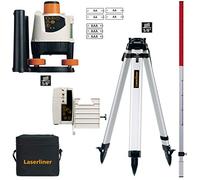 Laserliner 026.04.00A BeamControl-Master 120 - Kit de láser de rotación con trípode y varilla de medición