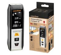 Laserliner DistanceMaster Compact 30 - Telémetro láser (hasta 30 m, medición de Longitud/área/Volumen, medición Continua, Memoria de 50 valores, Incluye Bolsa)