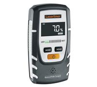 Laserliner Medidor de humedad de material, MoistureFinder Compact, para madera y materiales de construcción, medición de humedad no destructiva con indicador LED, función de alarma y 4 características
