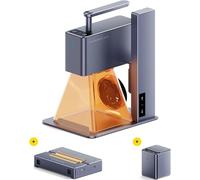 LaserPecker 2 Grabadora Láser Máquina de Grabado Láser 5W Control por App Cortadora Láser Portátil Gravador Laser Engraver para Madera Papel Cristal Cartón con Rodillo Giratorio, Powerbank