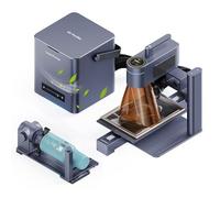 LaserPecker 4 Grabador Láser Dual Luz azul de diodo de 450 nm+ luz infrarroja de 1064 nm con Extensión Rotatori Extensión Deslizante+ Purificador de Aire, para Metal, Madera, Acrílico, Cuero, Joyería