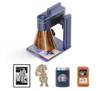 LaserPecker 4 Grabador Láser Dual Luz azul de diodo de 450 nm + luz infrarroja de 1064 nm con Gafas de protección, Máquina de Grabado Láser para Metal, Madera, Acrílico, Cuero, Joyería Artesanal