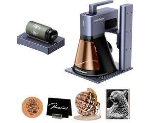 LaserPecker LP2 Plus Grabador láser de diodo de 10W, ultra rápido 4000 mm/s, máquina de corte y grabado portátil, precisión 4K para madera, cuero, acrílico, metal revestido, etc. (Pro)