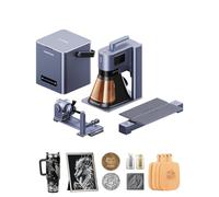 LaserPecker LP5 Ultra 20W Grabadora Laser Fibra & Diodo, Precisión Ultraalta de 0,0027mm Velocidad de grabado 10000mm/s Con Varilla de extensión giratoria,Plataforma deslizante y Purificador de aire