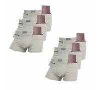 LaseVe Packs 3/6 Hombres con Dos Bolsillos Secretos Bolsillo Calzoncillos Viaje Suave Bragas Cremalleras Ropa Interior (Color : Gray-6 Packs, Size : L)