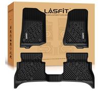 LASFIT Alfombrillas para Jeep Wrangler 4XE Hybrid 2024 2023 2022 2021, protección para Todo Tipo de Clima, revestimientos de Piso de TPE para automóvil, Filas Delanteras y traseras, Color Negro