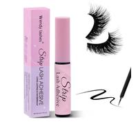 Lash Glue 5ml Adhesivo para Pestañas en tira Negro con Pincel de Precisión,Secado Rápido Fijación Duradera