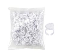 Lash Glue Holder Rings - 100PCS Smart Glue Cups, Eyelash Extension | Lash Extensions, Salon Professionals, Makeup Artists, Fast Application, Comfortable Fit, Lightweight Design, Beauty Tools