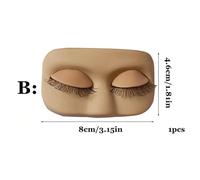 Lash Mannequin Head | Soft Silicone Practice Model Face For Eyelash Extension Application | Makeup Training Tool For Women Girls Students Professionals Use In Beauty Salon School Studio
