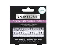 Lash Secret Individual - Pestañas falsas largas en racimos y pegamento - Efecto ojo de gato - pestañas individuales largas con nudo