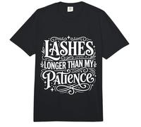 Lashes Longer Than My Patience Actitud de Belleza - Comfort Colors Adult Heavyweight T-Shirt