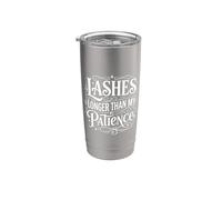 Lashes Longer Than My Patience Actitud de belleza - Vaso térmico de acero inoxidable de doble pared