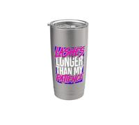Lashes Longer Than My Patience Actitud de belleza Vaso térmico de acero inoxidable de doble pared