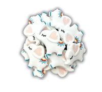 Lashicorn Cuentas focales de silicona de elefante blanco | Paquete de 12 amantes de los animales para perchas freshie bolígrafos con cuentas de 1.6 pulgadas al por mayor llaveros a granel, 1.6cm x