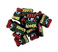 Lashicorn Keep Up The Good Work - Cuentas focales de silicona | Paquete de 12 unidades de 0.8 x 1 pulgada al por mayor para hacer llaveros, kit de bolígrafo para profesor, citas cristianas