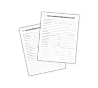 Lashicorn New Member Information Sheet for Church Visitors 50pk 8.5x11” Prayer Requests Welcome Packet Follow Ups for Offering Plate Administration