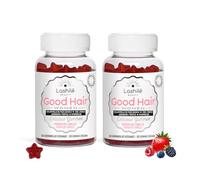 Lashilé Beauty - Complementos Alimenticios - Anticaída del Cabello, Crecimiento y Fuerza - Good Hair Women Vitamines - Fabricado en Francia - Biotina, Zinc, Hierro, MSM, Vitamina B6-120 Gummies
