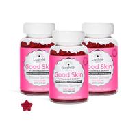 Lashilé Beauty - Complementos Alimenticios - Antiedad global, firmeza y luminosidad de la piel - Good Skin Vitamines - Ácido hialurónico, Q10, Vitaminas C y E - Fabricado en Francia - 180 Gummies