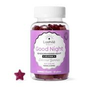 Lashilé Beauty Good Night Gominolas Sueño Melatonina 1,9 mg Valeriana | Complemento para dormir - Gominolas melatonina 1,9 mg, valeriana, pasiflora - Te duermes un 44% antes - 60 gominolas