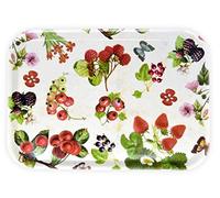 Lashuma Bandeja rectangular de postre mediterránea, melamina, diseño de bayas del bosque, tamaño de la bandeja: 38 x 26 cm