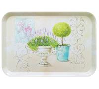 Lashuma Bandeja rectangular melaminada Bandeja de servicio de alta calidad Motivo impreso, Plástico, Jardín, 45 x 31 cm