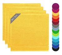 Lashuma Paños de Cocina Rizo Grueso - Amarillo, Juego de 4 Toallas de Cocina 50x50 cm, Linz Paño de Platos