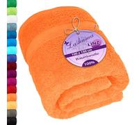 Lashuma Toalla Naranja Ducha, Toalla Baño 100x150 Algodón, Toalla de Rizo Grande Serie: Linz