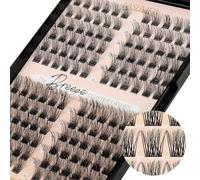 LASHVIEW Lash Clusters 144 Pcs Cluster Lashes DIY Cluster Eyelash Extensions Mega Volume Reusable Individual Lashes Cluster Volume Look Super Thin Band & Soft(Natural,D-10-16mix)