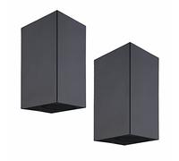 LASIDE 2 Piezas Aplique Pared Exterior, GU10 Antracita Aluminio Up Down Lámpara Lampara Exterior Pared, IP44 Impermeable Luz Exterior Iluminación para Balcón, Garaje, Terrazas, Patio, Jardin