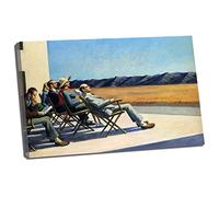 Lasite Edward Hopper《La gente bajo el sol》Carteles e Impresiones Imágenes Artísticas de Pared Para Decoración de Sala de Estar, Cuadros（40x60cm） 16x24inch,Enmarcado