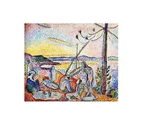 Lasite Henri Matisse《Lujo, calma y voluptuosidad》Cuadro en Lienzo Cuadros Decoracion fauvismo Salon Impresión de Lienzo de Pared Arte Pintura para Decoración（90x108cm） 35x43inch,Sin Marco