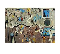 Lasite Joan Miro《Carnaval de Arlequín》Surrealismo Cuadro en Lienzo Cuadros Decoracion Salon Impresión de Lienzo de Pared Arte Pintura para Decoración（40x56cm） 16x22inch,Sin Marco
