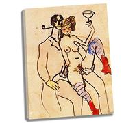 Lasite Pablo Picasso《ángeles y mujeres》Cuadro Lienzo Impresión de Lienzo Cuadro Lienzo Para Tu Salón o Dormitorio Listo Para Colgar Sala de Estar Decoración Pared（65x85cm） 26x33inch,Enmarcado