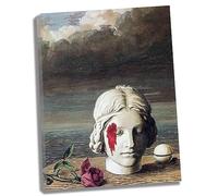 Lasite Rene Magritte《Memoria》Cuadro Lienzo Impresión de Lienzo Cuadro Lienzo Para Tu Salón o Dormitorio Listo Para Colgar Sala de Estar Decor Pared(Enmarcado,（60x78cm24x31inch