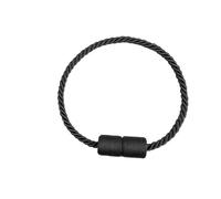 Lasitech 1/2 Piezas de alzapaños magnéticos for Cortinas, con Forma Bola, Hebilla y Cierre Clip(Black-49cm,1pc)