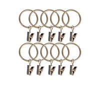 Lasitech 10 Piezas de Accesorios for Ventanas al por Mayor con Clips, Anillos Cortina, Pinzas Metal for Ropa, Hebillas Varilla, decoración(Antique Brass-32mm)