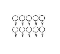 Lasitech 10 Piezas de Accesorios for Ventanas al por Mayor con Clips, Anillos Cortina, Pinzas Metal for Ropa, Hebillas Varilla, decoración(Black-25mm)