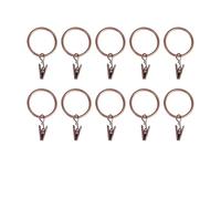 Lasitech 10 Piezas de Accesorios for Ventanas al por Mayor con Clips, Anillos Cortina, Pinzas Metal for Ropa, Hebillas Varilla, decoración(Antique Copper-32mm)